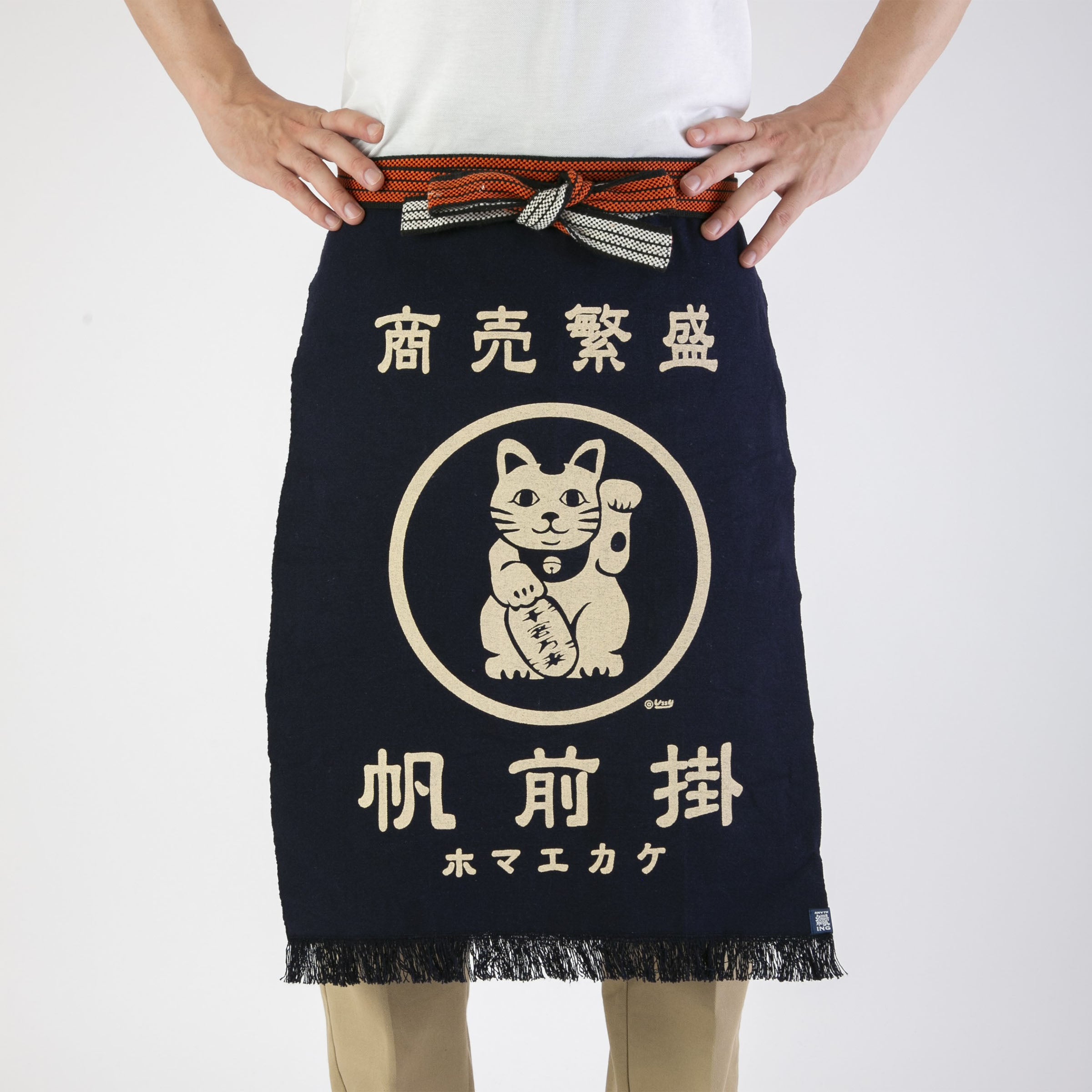 定番2号生地  縁起紋 招き猫