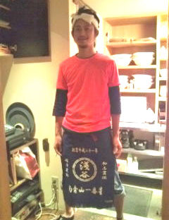 東京の南青山にある居酒屋一番星様の前掛け！