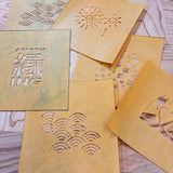 新宿御苑店 前掛け生地アイテムへのステンシル体験ワークショップ